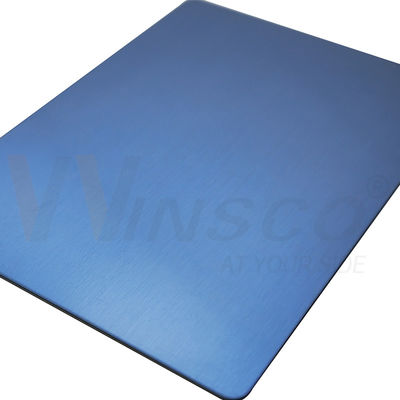 qualidade  Sapphire Blue Hairline Finish Inox Plate SS 316 Brushed Stainless Steel No.4 Sheet 0.5mm 1mm 2mm 3mm fábrica