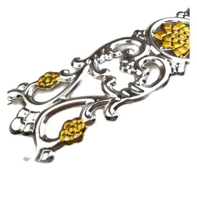 qualidade  Customizable Stainless Steel Decorative Scrolls & Floral Ornaments with Polished Silver Finish for Architectural Metalwork fábrica