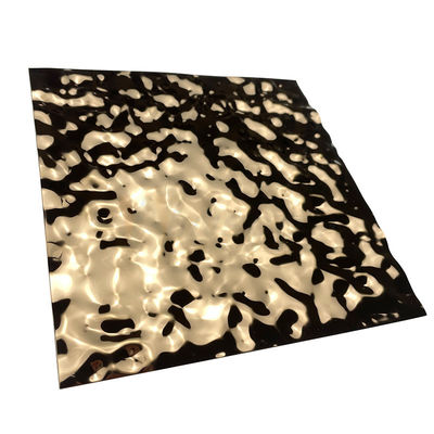 SS 201 chapa de aço de 304 316 Rose Gold Embossed Ripple Stainless