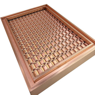 Especificação personalizada AISI 201 malha de 304 316 Rose Gold Stainless Steel Grid