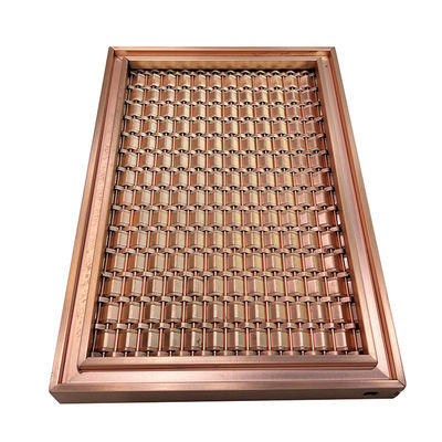 Especificação personalizada AISI 201 malha de 304 316 Rose Gold Stainless Steel Grid
