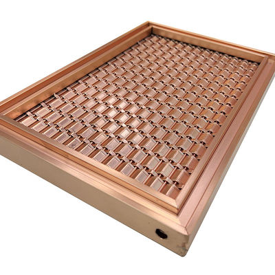 Especificação personalizada AISI 201 malha de 304 316 Rose Gold Stainless Steel Grid