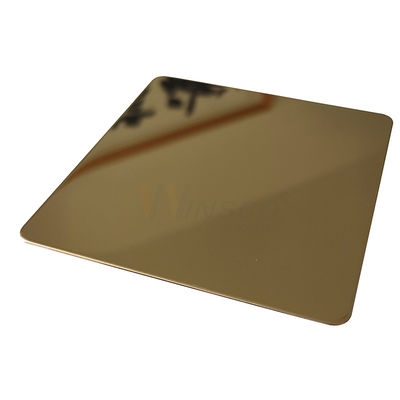 TP 201 do espelho de bronze do ouro do Zr 304 316 folha de aço inoxidável decorativa