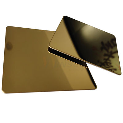 TP 201 do espelho de bronze do ouro do Zr 304 316 folha de aço inoxidável decorativa