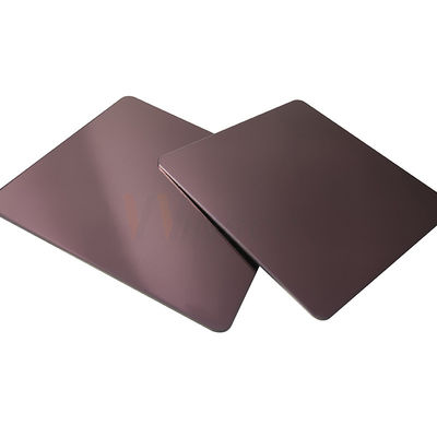 AISI Rose Gold 5x10 laminou 201 a chapa metálica de aço inoxidável do espelho da placa 8k