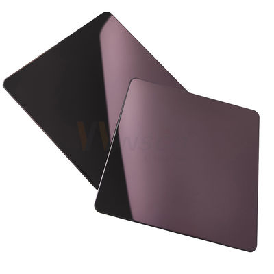 AISI Rose Gold 5x10 laminou 201 a chapa metálica de aço inoxidável do espelho da placa 8k
