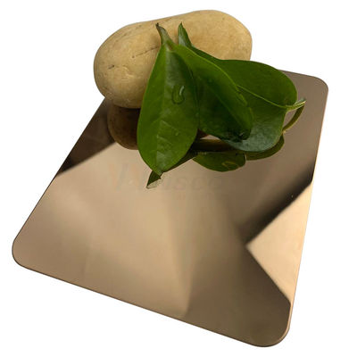 Chapa metálica super do espelho AISI 304 304L Rose Gold Decorative Stainless Steel