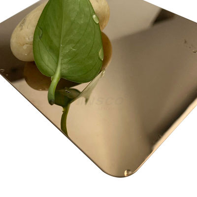 Chapa metálica super do espelho AISI 304 304L Rose Gold Decorative Stainless Steel