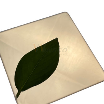 Folha de aço inoxidável do espelho super durável dos SS 316 laminada com Rose Gold Coating
