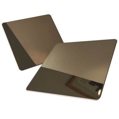 AISI 201 304 316 Champagne Gold Stainless Steel Sheet com revestimento super do espelho