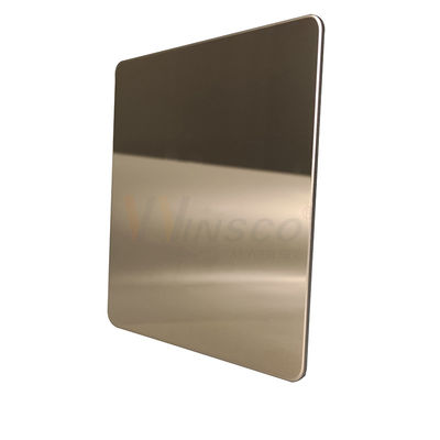 AISI 201 304 316 Champagne Gold Stainless Steel Sheet com revestimento super do espelho