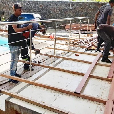 O espelho terminou Inox de aço inoxidável AISI 201 304 trilhos da escadaria de 316 casas