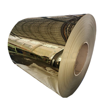 Cor Dourada Titânio Aço Inoxidável Decorativo Laminado a Frio 8K Espelhado