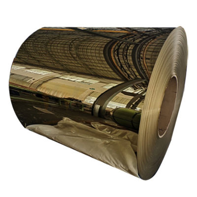 Revestimento de superfície laminado de solda do espelho de aço inoxidável da cor do ouro do titânio da bobina
