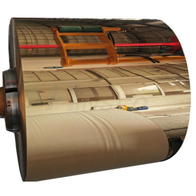 ASTM 201 304 316 bobinas laminadas de aço inoxidável do espelho com PVD Rose Gold Coating