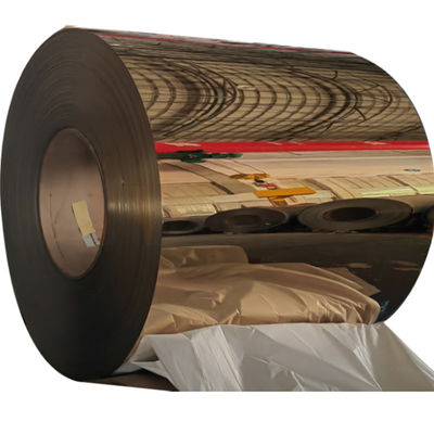 ASTM 201 304 316 bobinas laminadas de aço inoxidável do espelho com PVD Rose Gold Coating