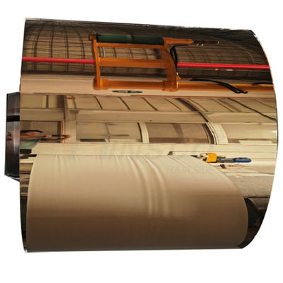 ASTM 201 304 316 bobinas laminadas de aço inoxidável do espelho com PVD Rose Gold Coating