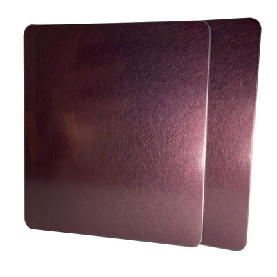 a folha 4x10 de aço inoxidável decorativa laminou Rose Gold Vibration