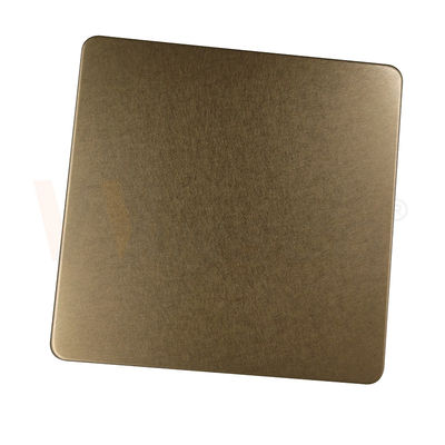folha de aço inoxidável decorativa Champagne Gold Vibration Finish de 1219mm 201 304 316