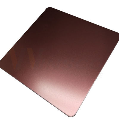 o grânulo de aço inoxidável decorativo da folha de 1250mm soprou Rose Gold Grade terminada 201 304 316