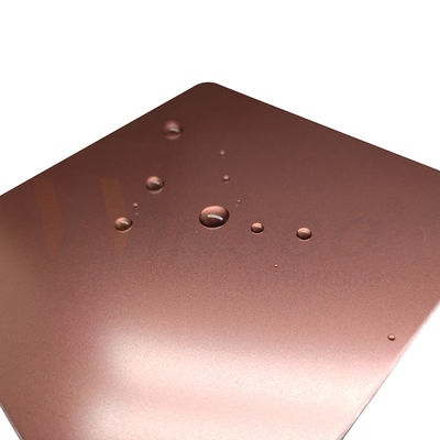 o grânulo de aço inoxidável decorativo da folha de 1250mm soprou Rose Gold Grade terminada 201 304 316