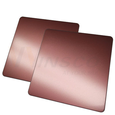 o grânulo de aço inoxidável decorativo da folha de 1250mm soprou Rose Gold Grade terminada 201 304 316