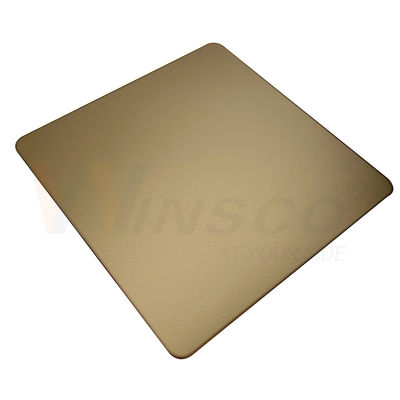 O espelho dourado de aço inoxidável decorativo soprado areia SS da folha 0.3-3mm cobre Champagne Gold Coating