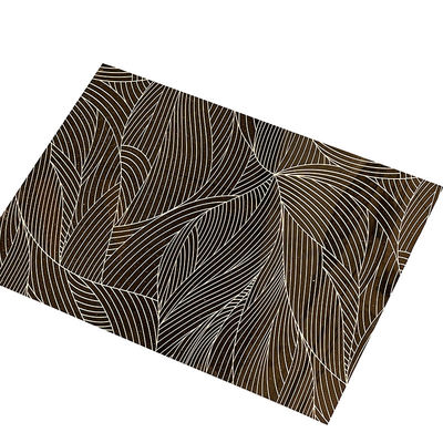 Nenhuma folha Champagne Etched Finished de Burr Mirror Gold Stainless Steel