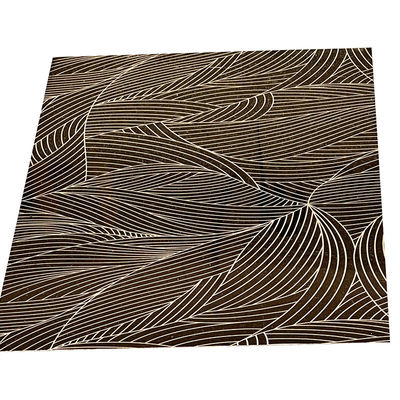 Nenhuma folha Champagne Etched Finished de Burr Mirror Gold Stainless Steel