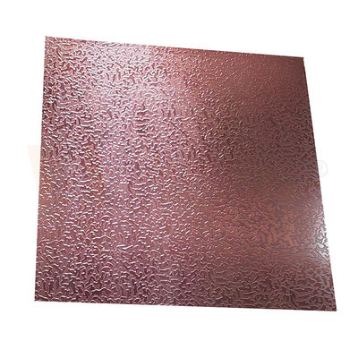 a folha de aço inoxidável decorativa Rose Red Stone Pattern Etched de 1500mmx300mm terminou