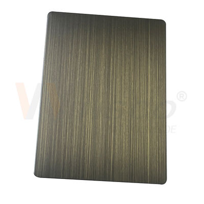 316 a mão de aço inoxidável decorativa da folha 3mm enegreceu o bronze verde escovado