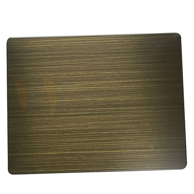 316 a mão de aço inoxidável decorativa da folha 3mm enegreceu o bronze verde escovado