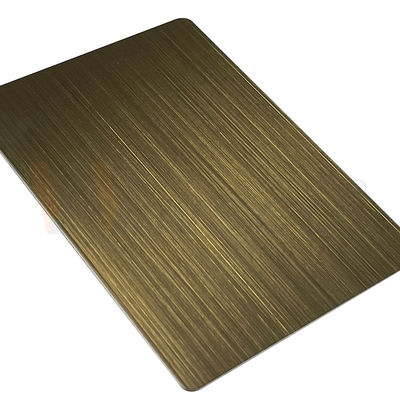 316 a mão de aço inoxidável decorativa da folha 3mm enegreceu o bronze verde escovado