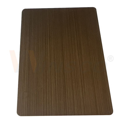 a mão de aço inoxidável decorativa da folha de 0.3-3mm enegreceu Matt Cold Rolled de bronze amarelo escovado