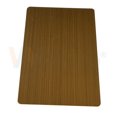 a mão de aço inoxidável decorativa da folha de 0.3-3mm enegreceu Matt Cold Rolled de bronze amarelo escovado