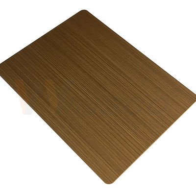 a mão de aço inoxidável decorativa da folha de 0.3-3mm enegreceu Matt Cold Rolled de bronze amarelo escovado