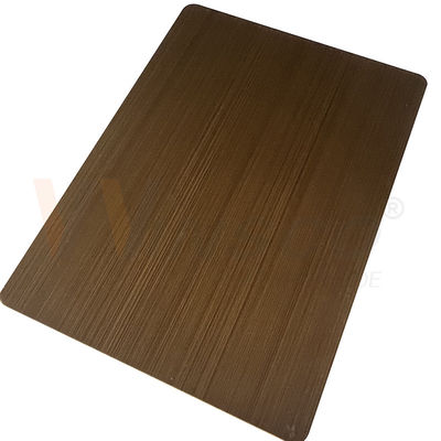 a mão de aço inoxidável decorativa da folha de 0.3-3mm enegreceu Matt Cold Rolled de bronze amarelo escovado