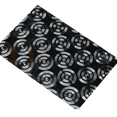 AISI 201 CD 304 316 que lustra a folha de aço inoxidável decorativa do laser do titânio preto 3D