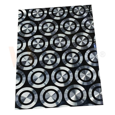 a folha 201 304 316 de aço inoxidável decorativa laminou o polonês preto do laser do titânio 3D