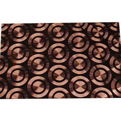 O CD da cor da chapa metálica PVD de Rose Gold Decorative Stainless Steel que lustra o laser 3D laminou