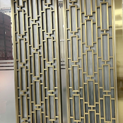 Separação de aço inoxidável da sala do revestimento dourado decorativo para a sala de visitas