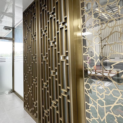 Separação de aço inoxidável da sala do revestimento dourado decorativo para a sala de visitas