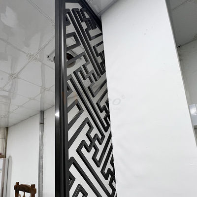 Projeto moderno da tela preta do divisor de sala da separação de Matt Finished Stainless Steel Screen