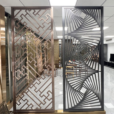 Separação de Art Stainless Steel Divider Screen da parede da parte alta para o projeto do quarto