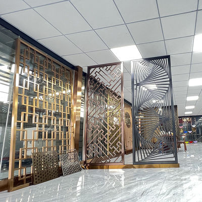 O titânio Golde escovou a parede Art Panels de aço inoxidável da tela da sala de jantar 1250mm