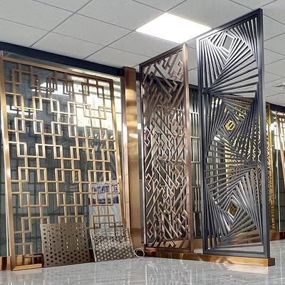 O titânio Golde escovou a parede Art Panels de aço inoxidável da tela da sala de jantar 1250mm