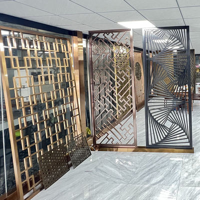 O titânio Golde escovou a parede Art Panels de aço inoxidável da tela da sala de jantar 1250mm