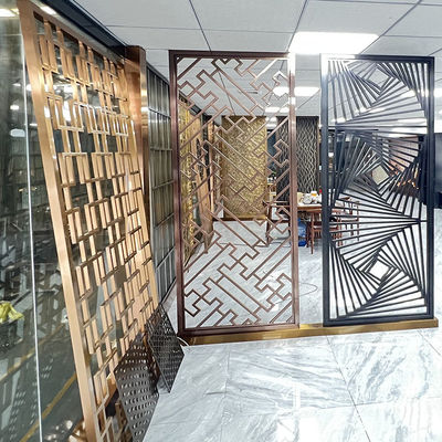 O titânio Golde escovou a parede Art Panels de aço inoxidável da tela da sala de jantar 1250mm