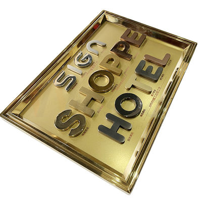 Laser que corta 201 304 fabricação de metal de aço inoxidável do Signage do hotel de 316 categorias