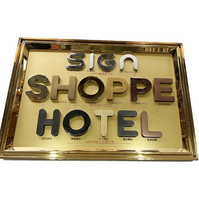 Laser que corta 201 304 fabricação de metal de aço inoxidável do Signage do hotel de 316 categorias
